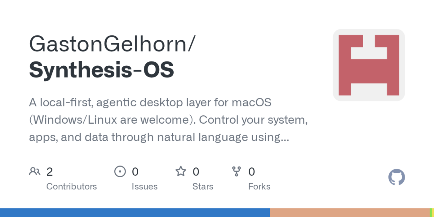 show hn synthesisos a localfirst agentic desktop layer built in rust