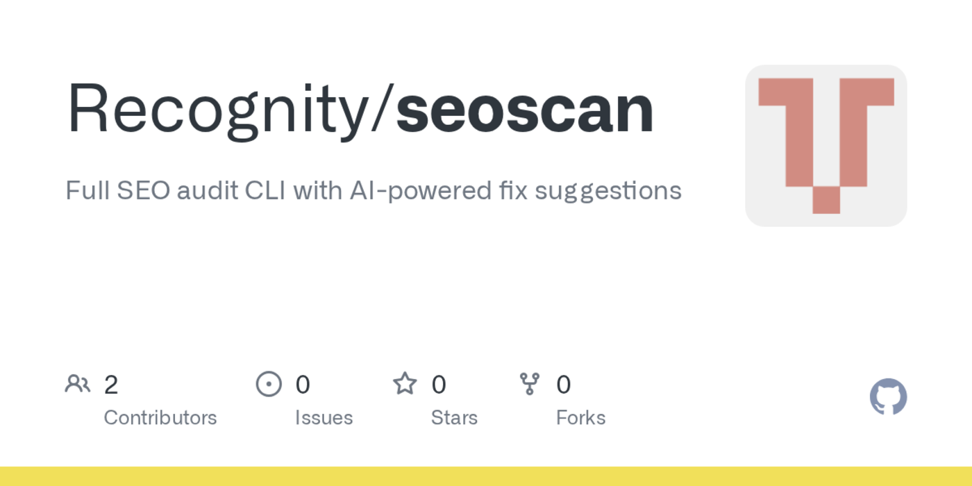 show hn seoscan full seo audit from the terminal with aipowered fixes