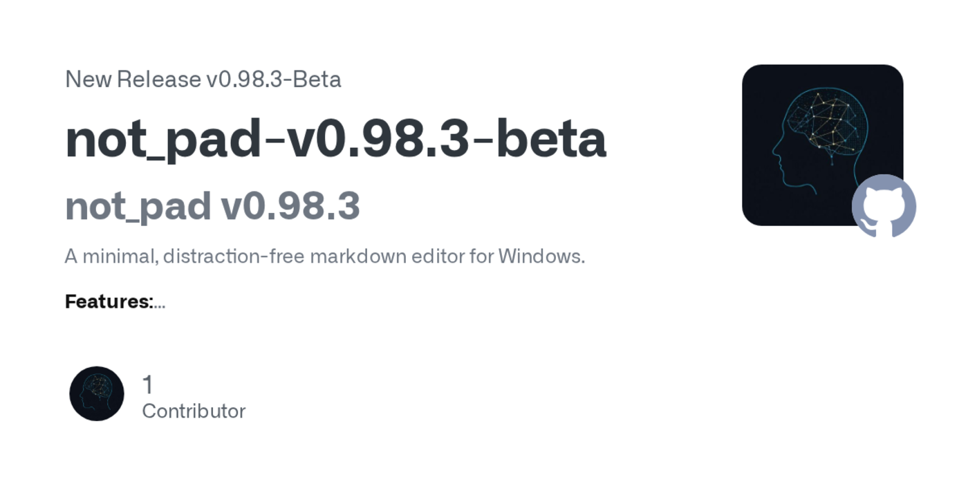 show hn notpad local idea hub windows single exe no install zip