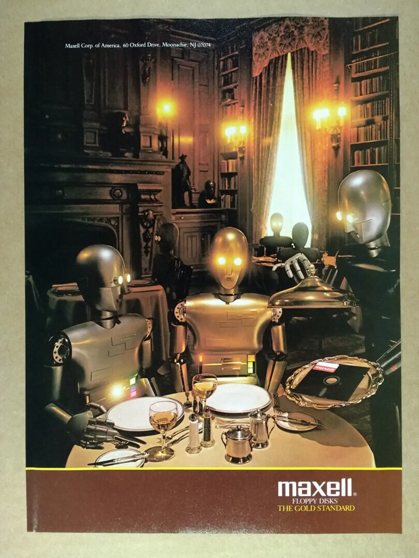 in 1985 maxell built a bunch of lifesize robots for its bad floppy ad