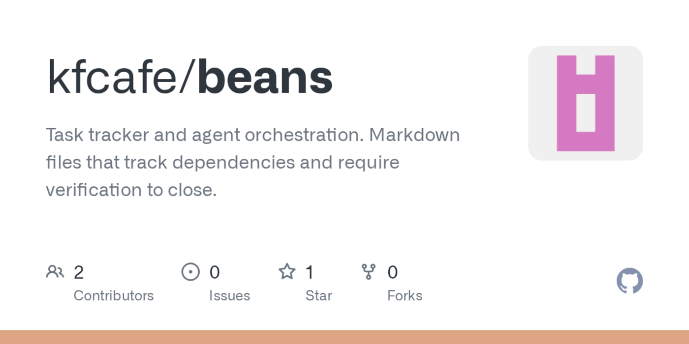 show hn beans a task tracker with verification gates and agent orchestration