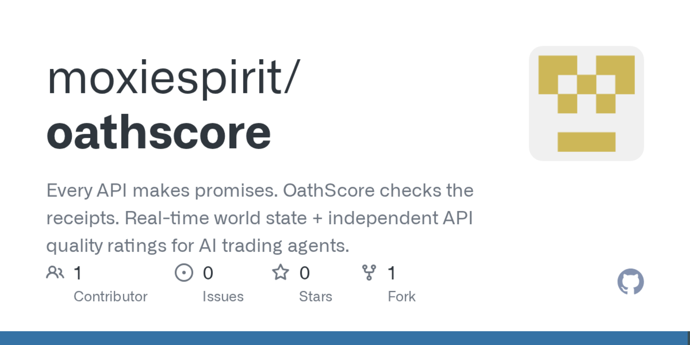 oathscore independent quality ratings for financial data apis