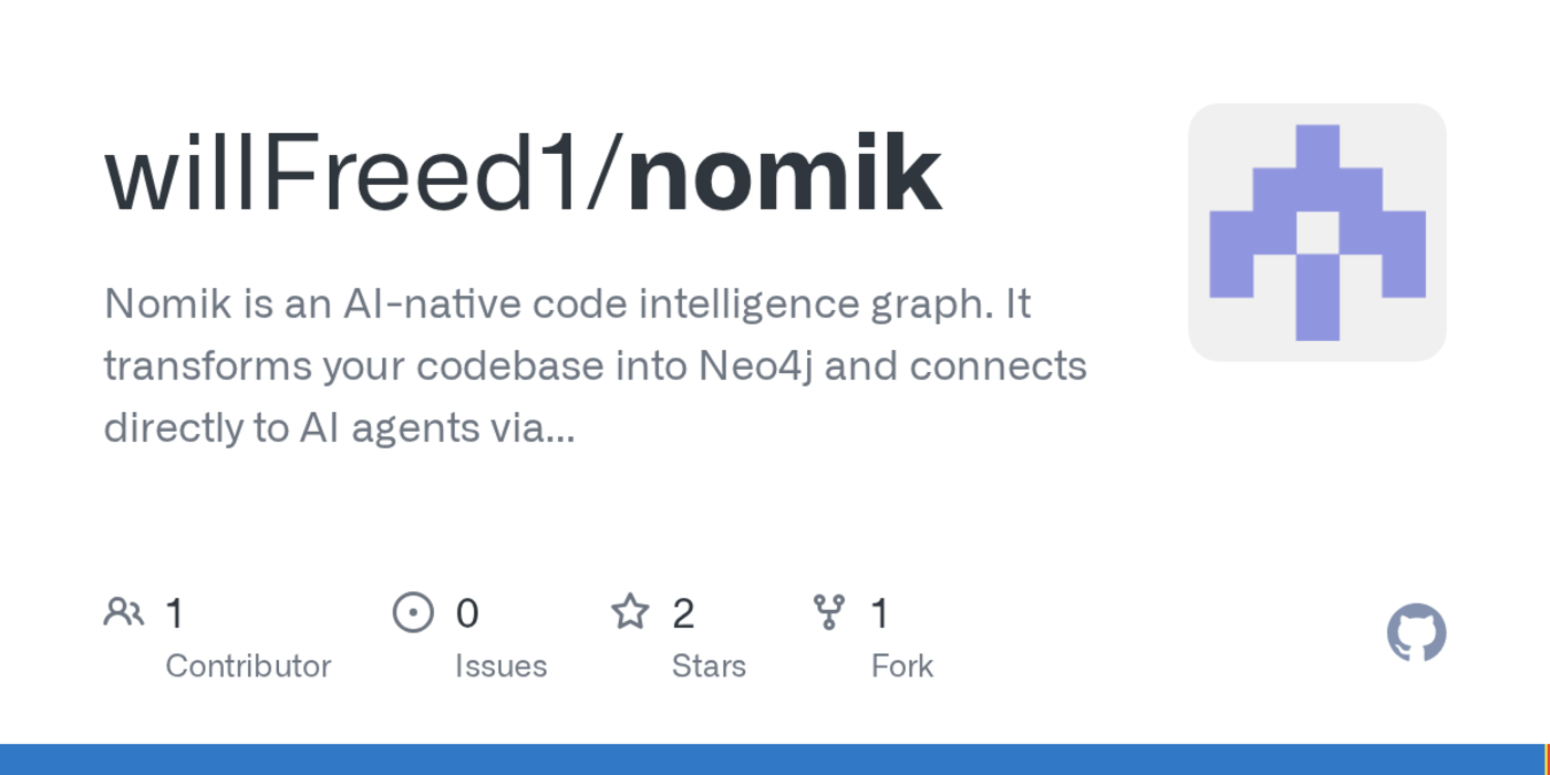 show hn nomikopensource ainative knowledge graph for codeneo4j and mcp
