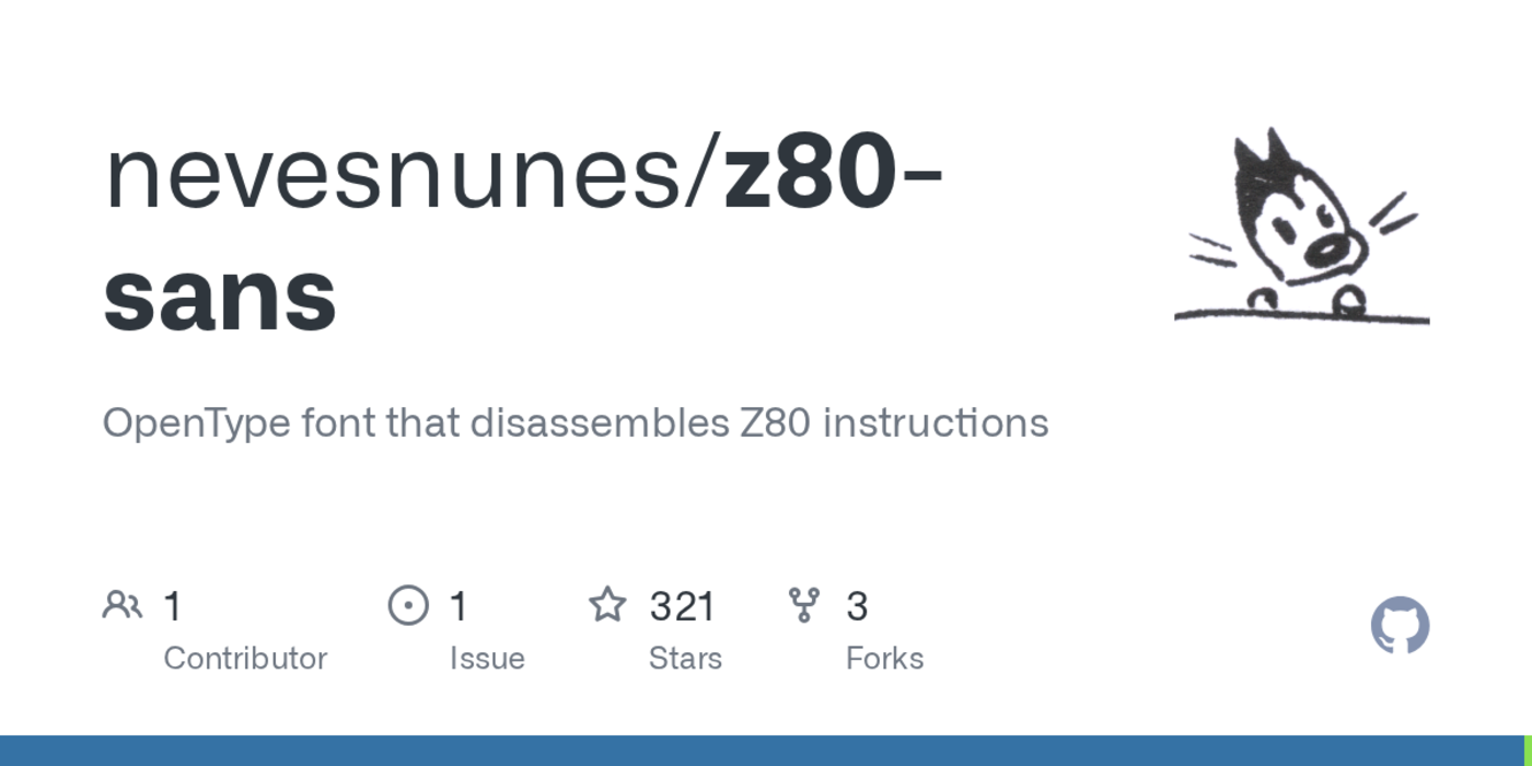 z80 sans a disassembler in a font 2024