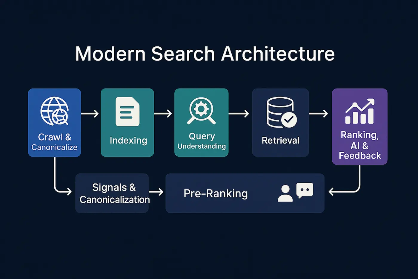 the modern search engine the complete pipeline how it ranks results