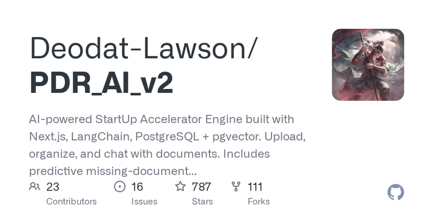 building pdr ai opensource startup accelerator engine