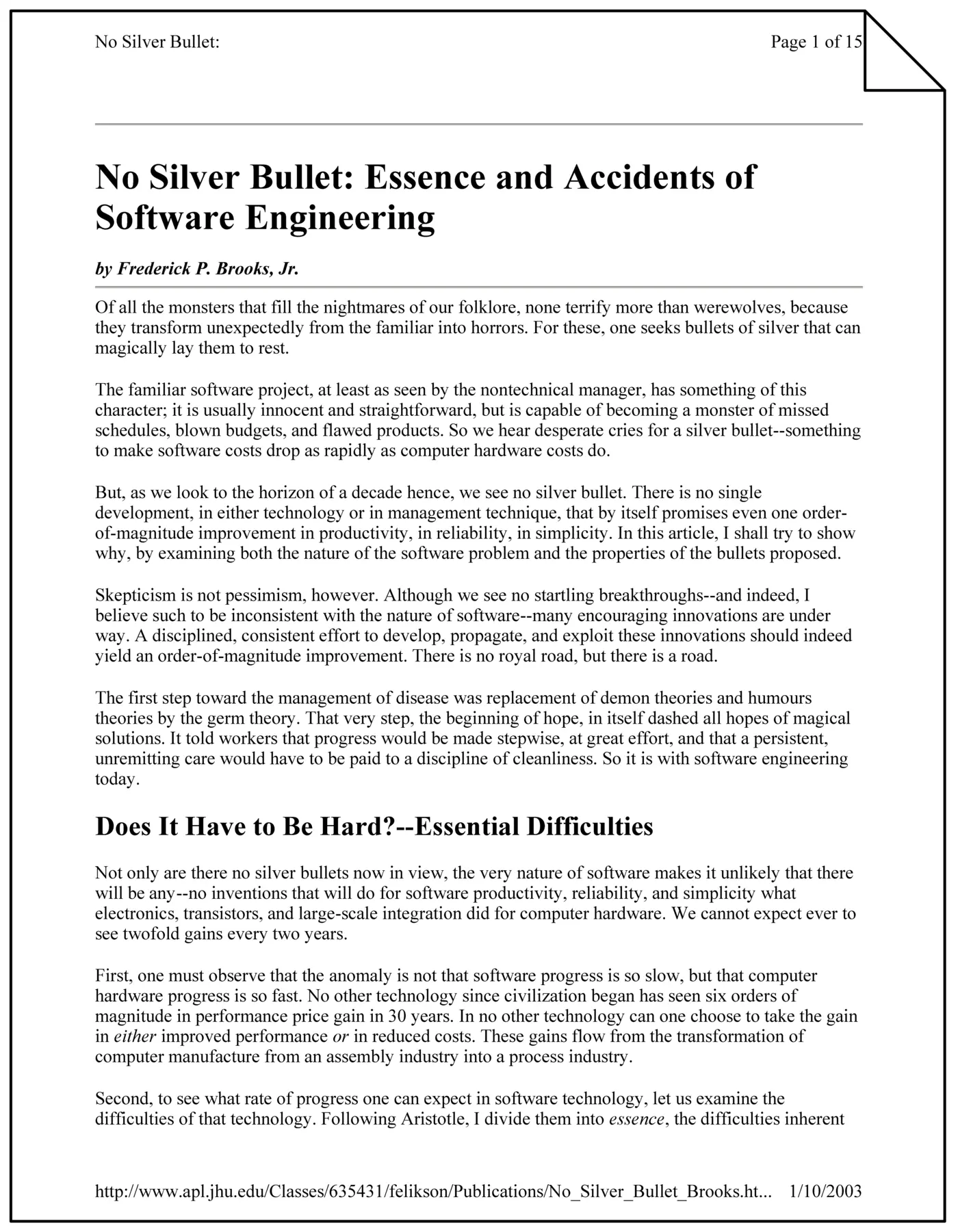 no silver bullet pdf
