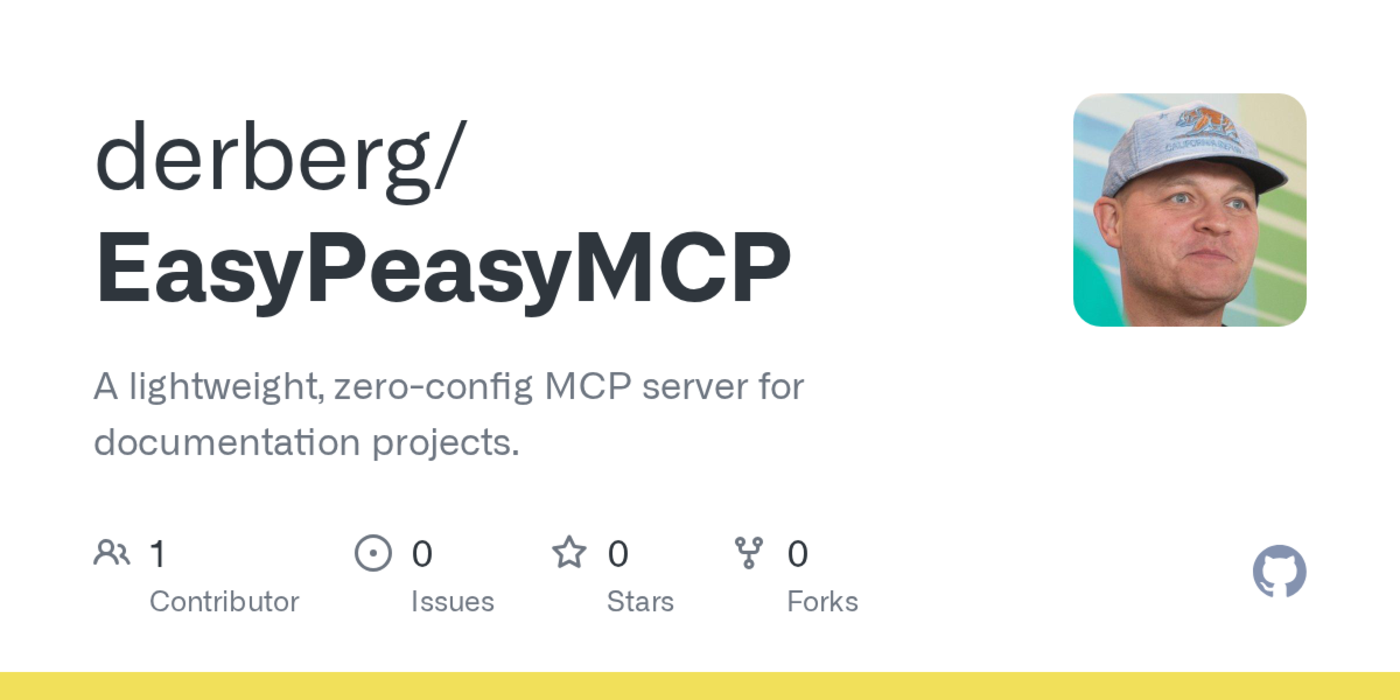 lightweight zeroconfig mcp server for documentation projects
