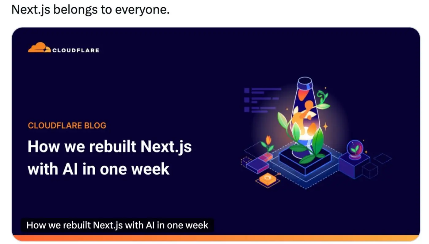 cloudflare rewrites nextjs as ai rewrites commercial open source