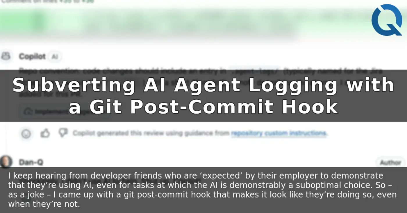 subverting ai agent logging with a git postcommit hook
