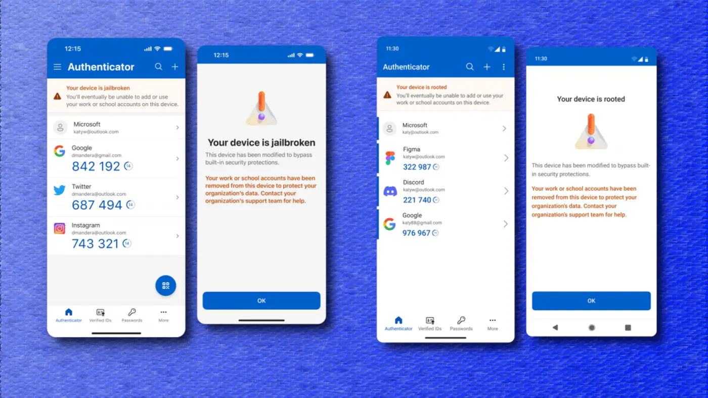 grapheneos microsoft authenticator does not support secure android os