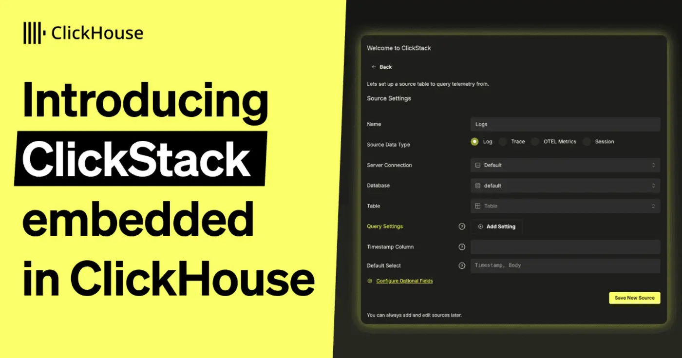 clickhouse integrated clickstack into their binary