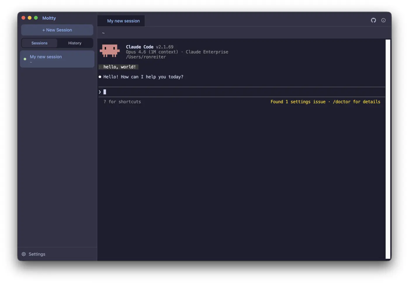 show hn moltty organized persistent ai coding sessions
