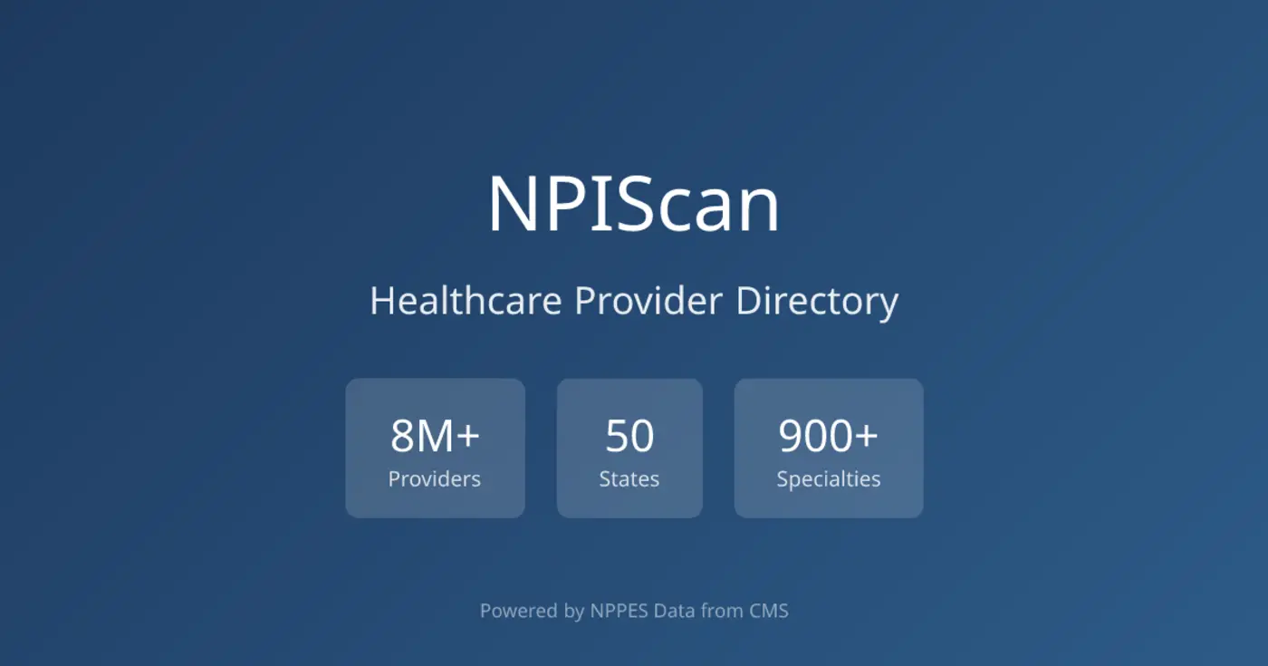 show hn npiscan search 9m us healthcare providers from the npi registry