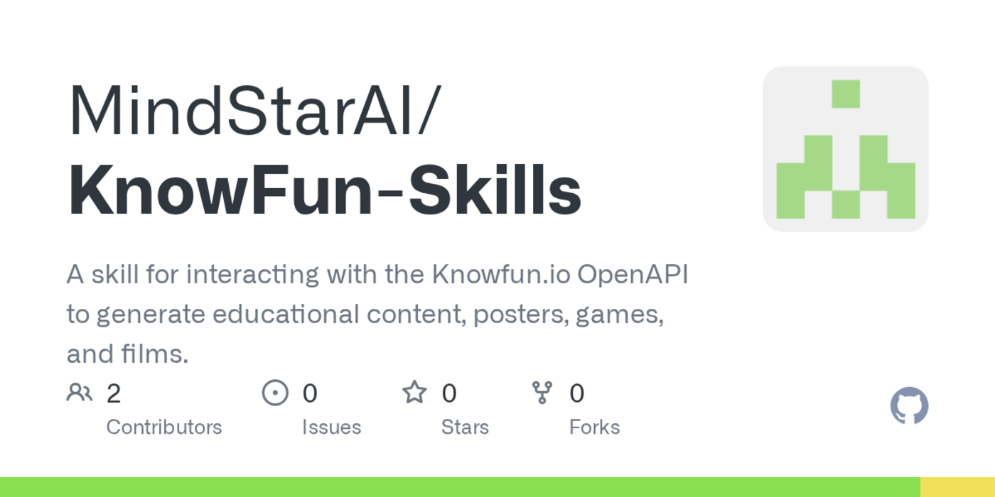 knowfun skills generate courses posters games and films from ai assistants