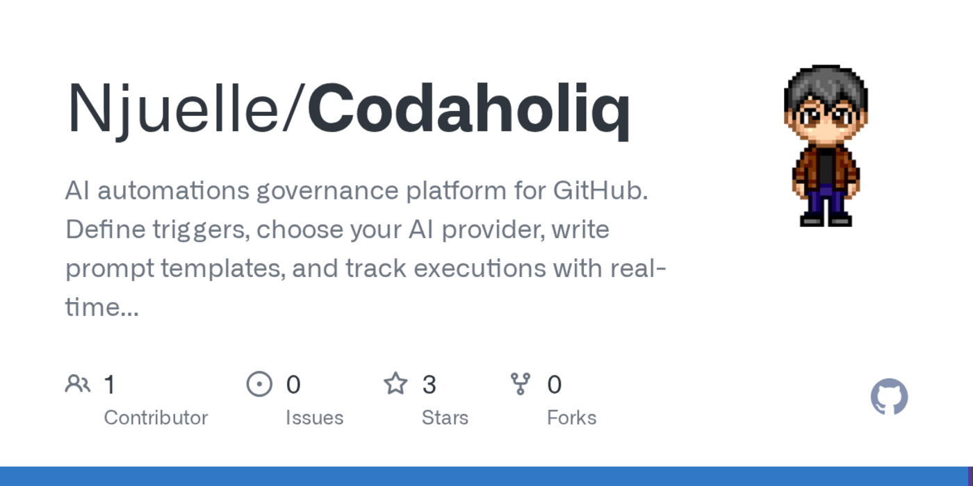 show hn codaholiq ai automations for github repositories