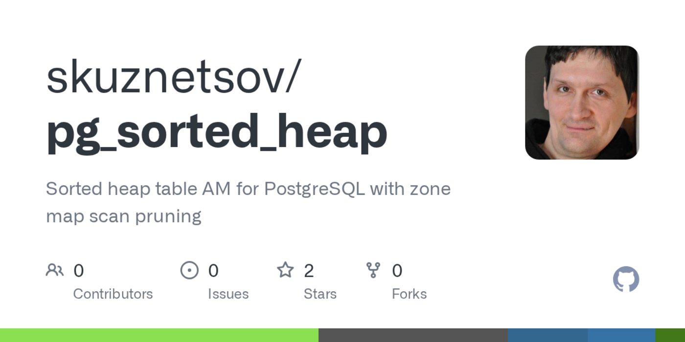 show hn pgsortedheapphysically sorted postgresql with builtin vector search
