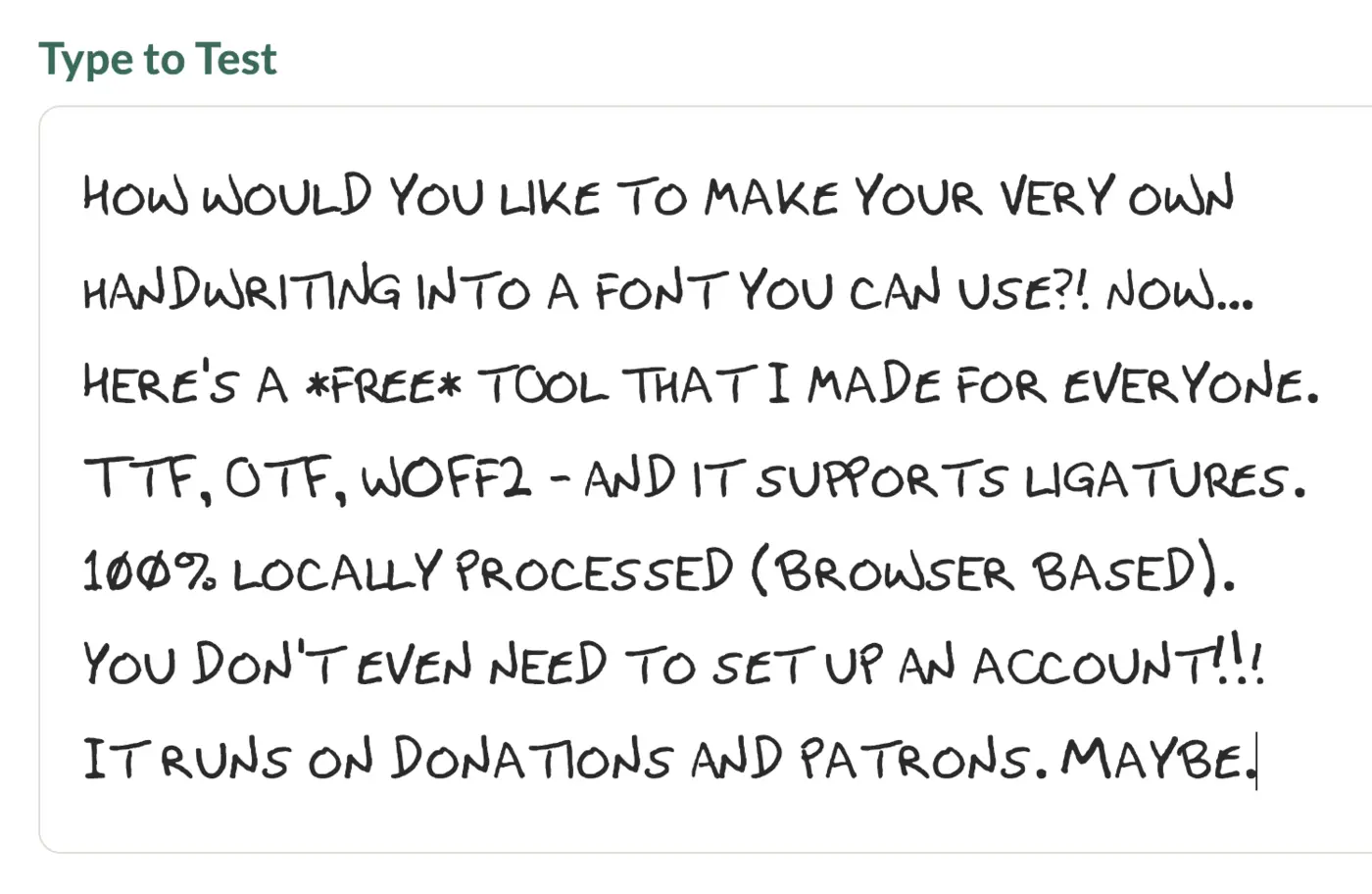 fontcrafter turn your handwriting into a real font
