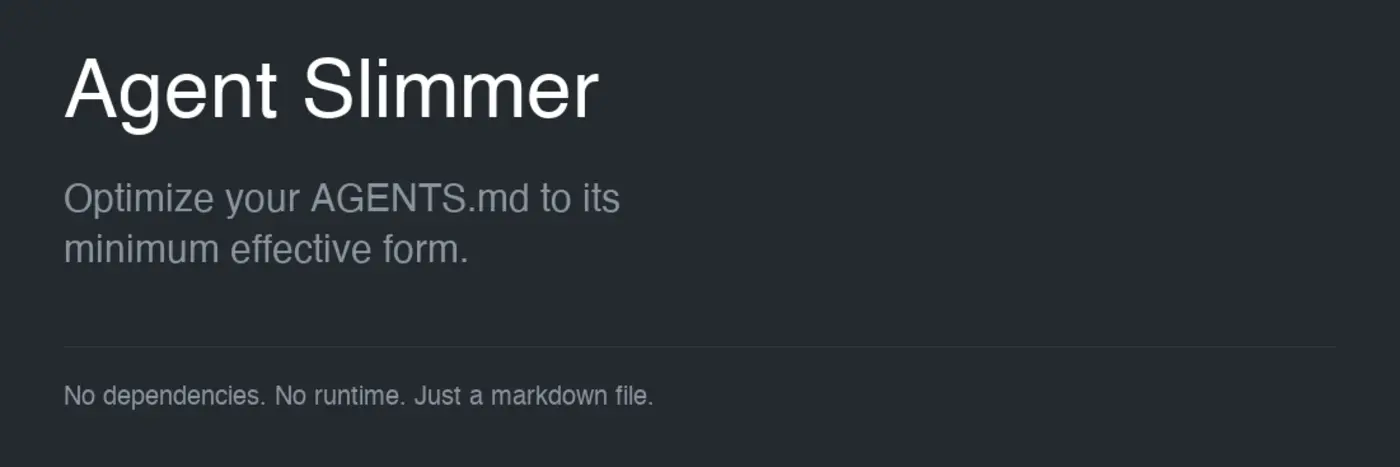 skill to slim down your bloated agentsmd file
