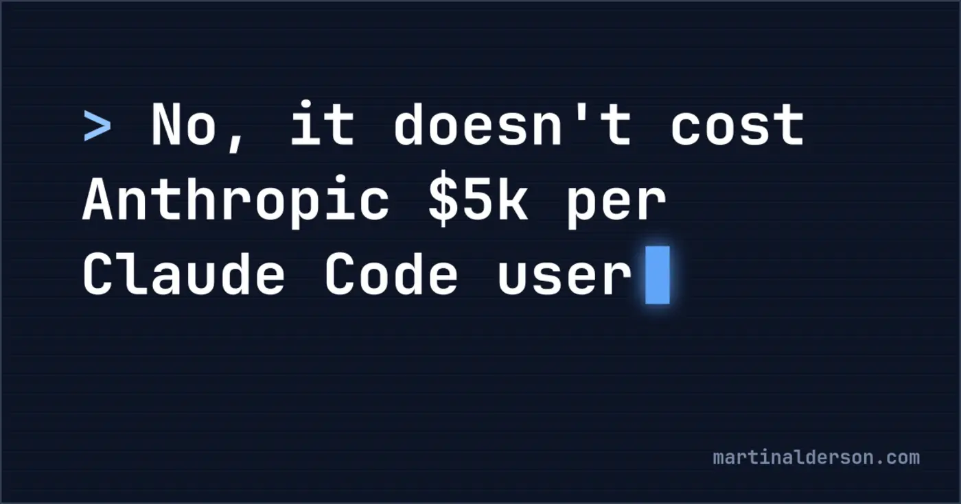 no it doesnx27t cost anthropic 5k per claude code user