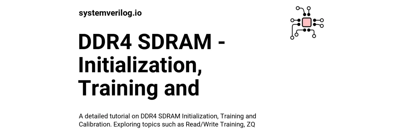 ddr4 sdram initialization training and calibration