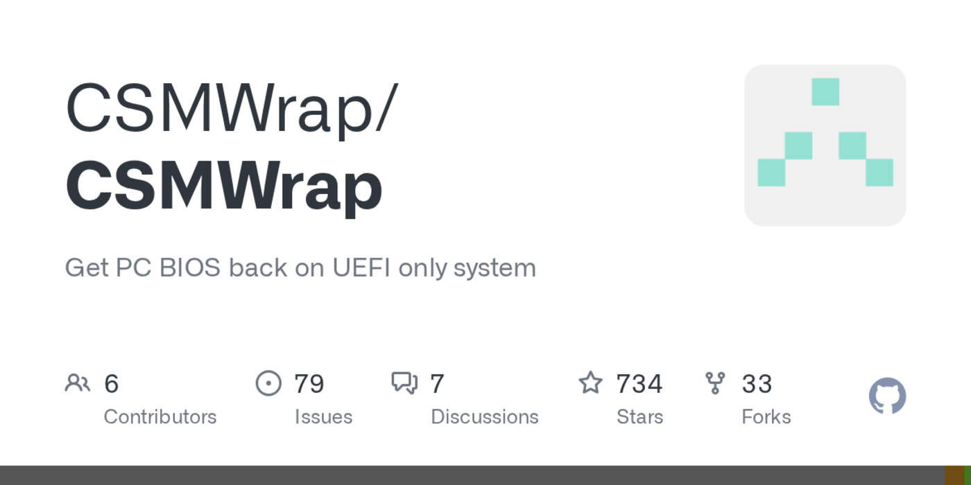csmwrap legacy bios booting on uefionly systems via seabios