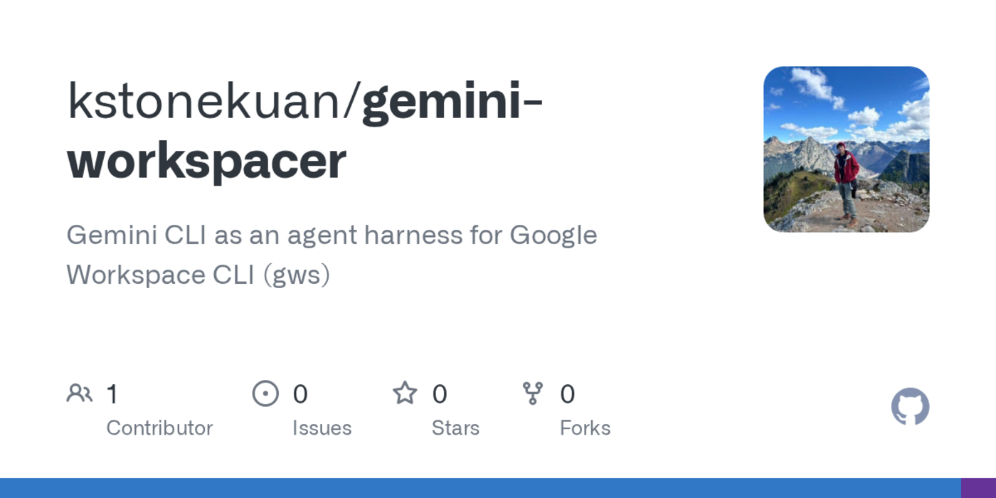 gemini cli as an agent harness for google workspace cli gws