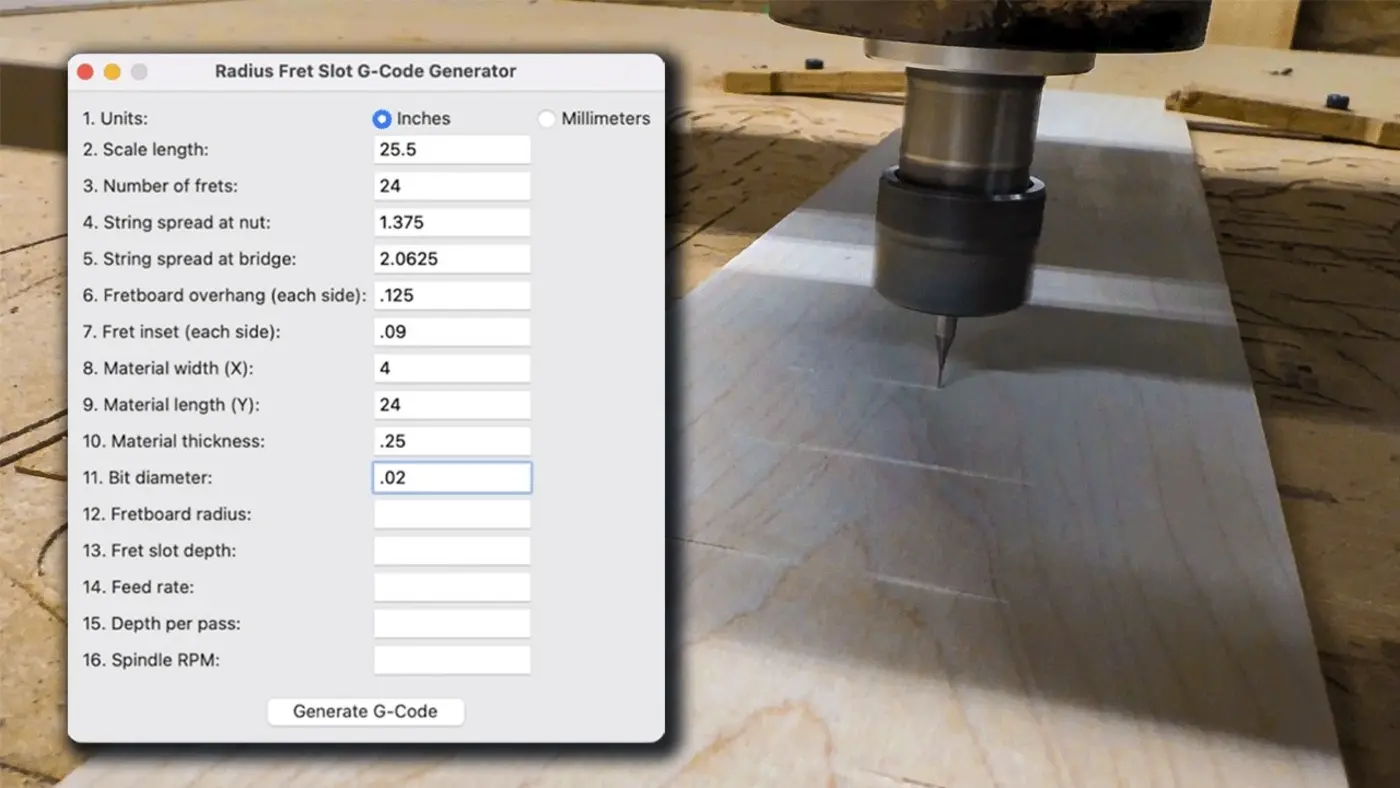 using ai to make an app that will cut fret slots