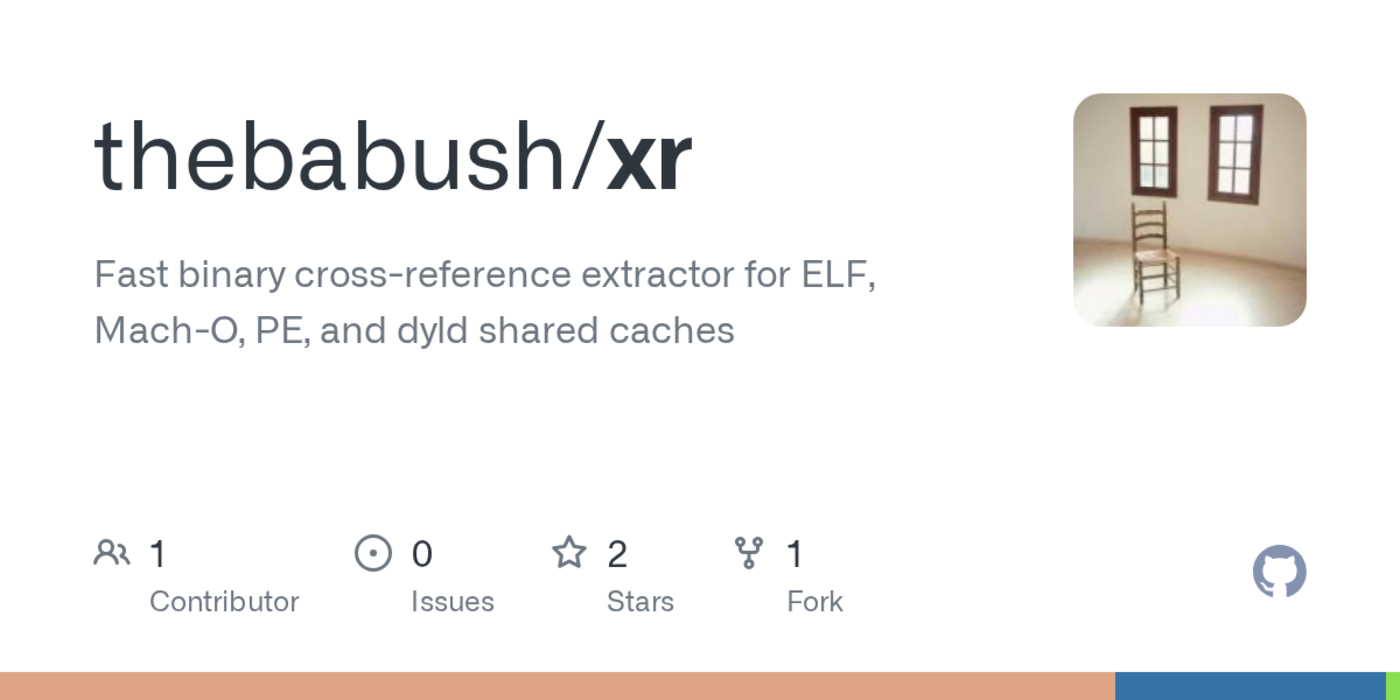 show hn xr ripgrep for binary xrefs