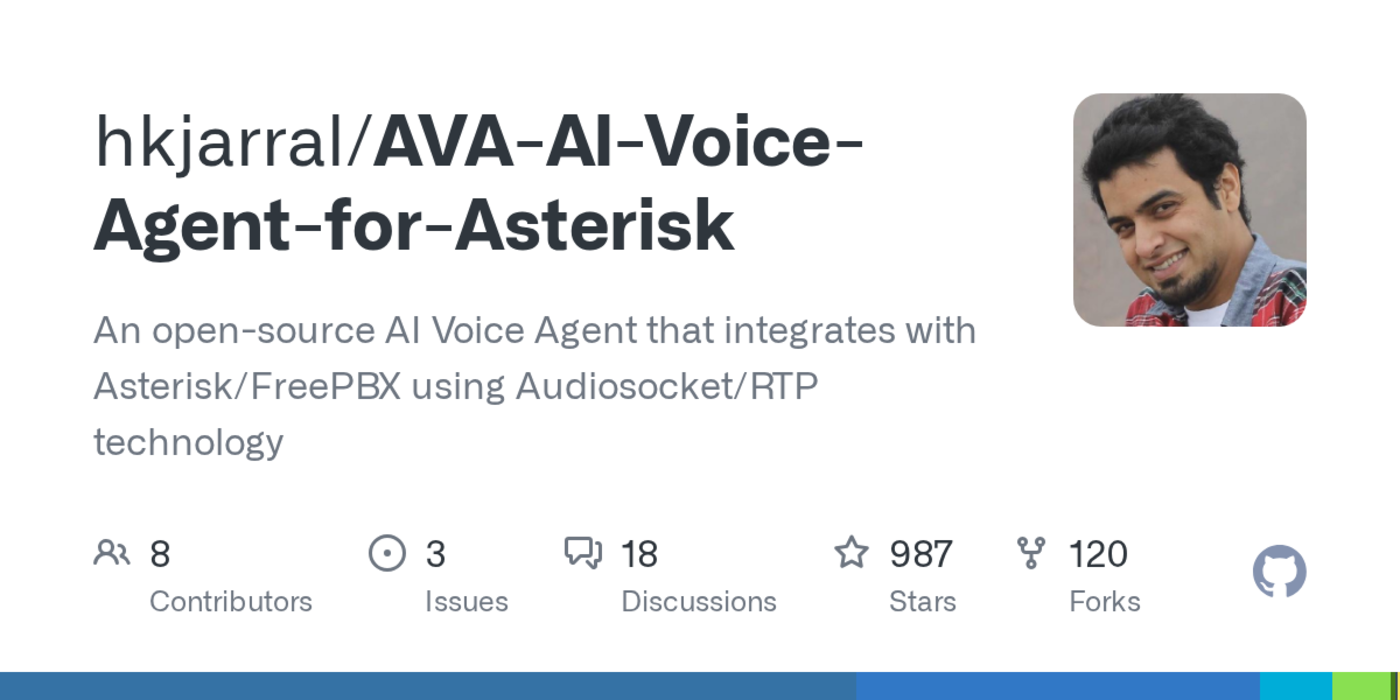 show hn ava ai voice agent for traditional phone systemspythonasteriskari