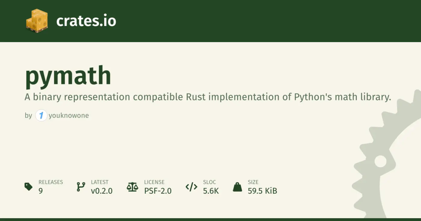 bitexact python compatible math library in rust