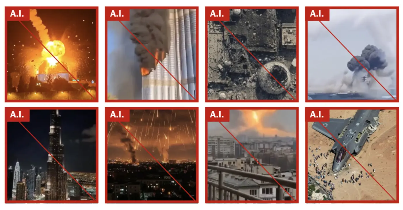 cascade of ai fakes about war with iran causes chaos online