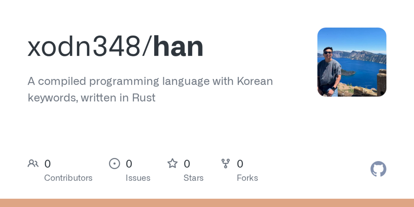 show hn han a korean programming language written in rust