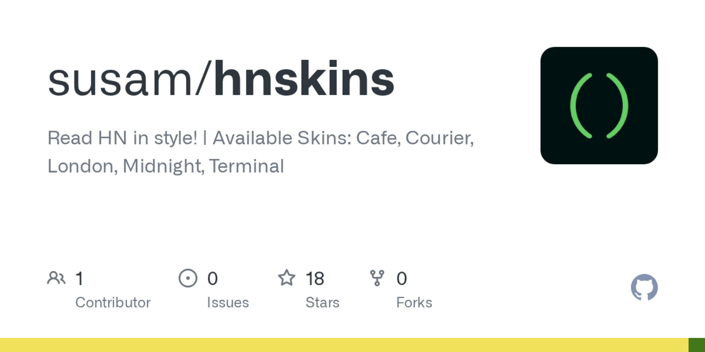 show hn hn skins available skins cafe courier london midnight terminal