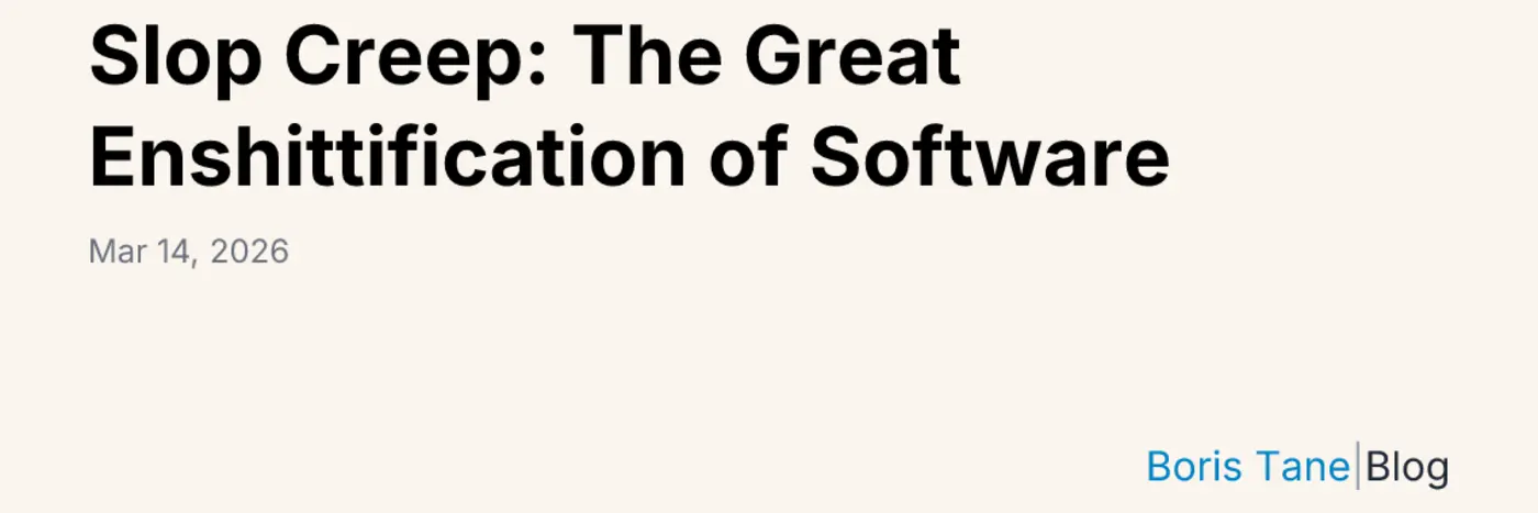 slop creep the great enshittification of software