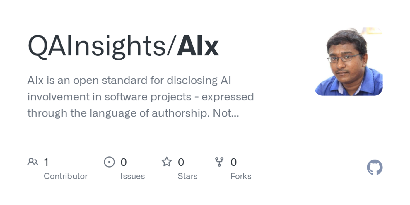 aix is an open standard for disclosing ai involvement in software projects