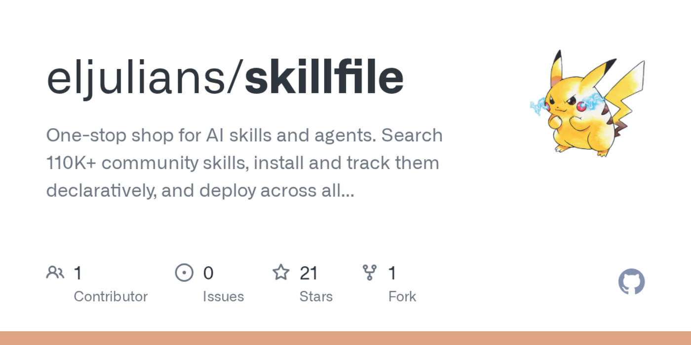 skillfile the declarative skill manager now with search for 110k skills