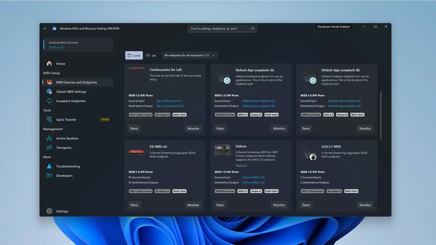 midi 20 and enhanced midi 10 comes to windows 11