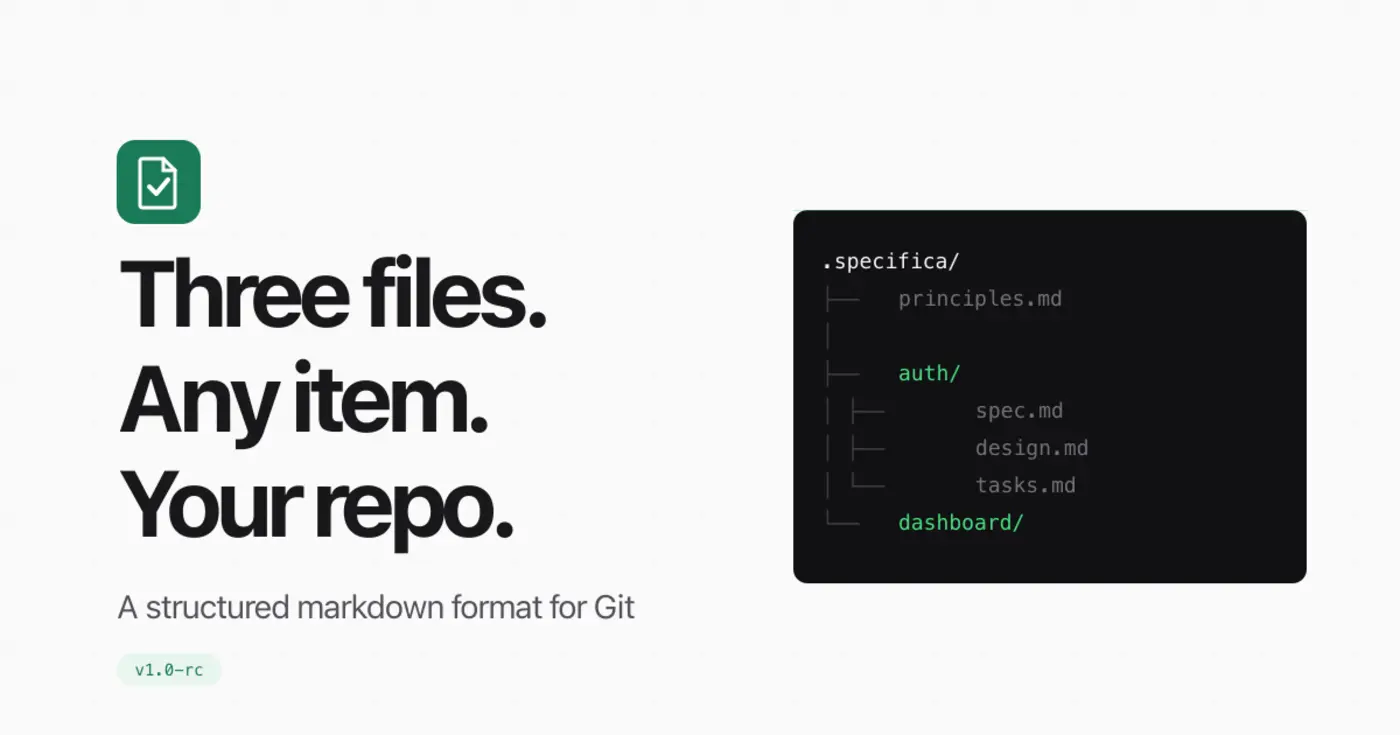 show hn specifica an open format for writing software specs as markdown