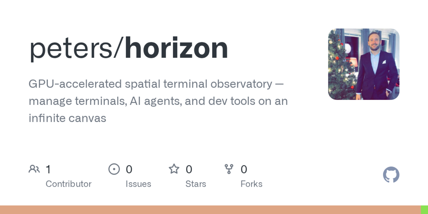 show hn horizon gpuaccelerated infinitecanvas terminal in rust
