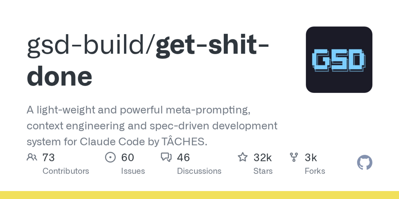 get shit done a metaprompting context engineering and specdriven dev system
