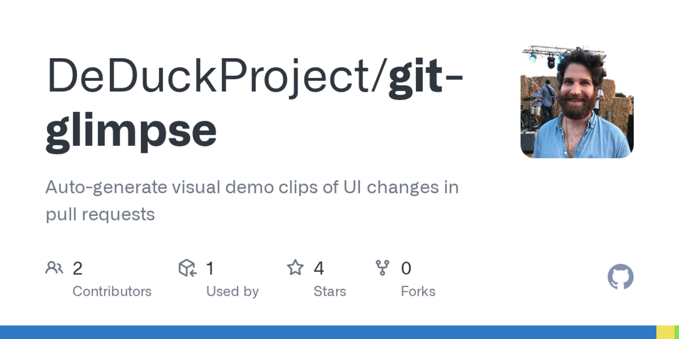 show hn gitglimpse github action that generates uiux demos for your prs