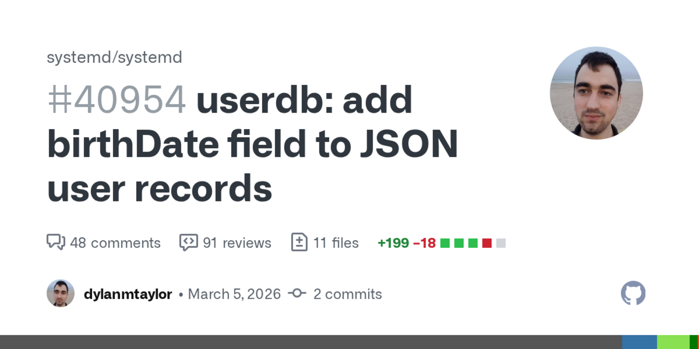 store birth date in systemd for age verification