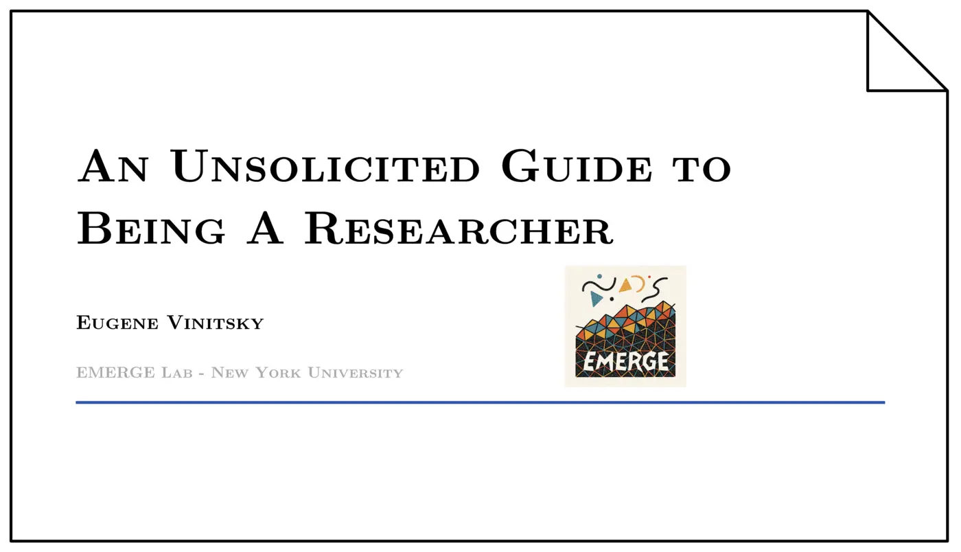 an unsolicited guide to being a researcher pdf