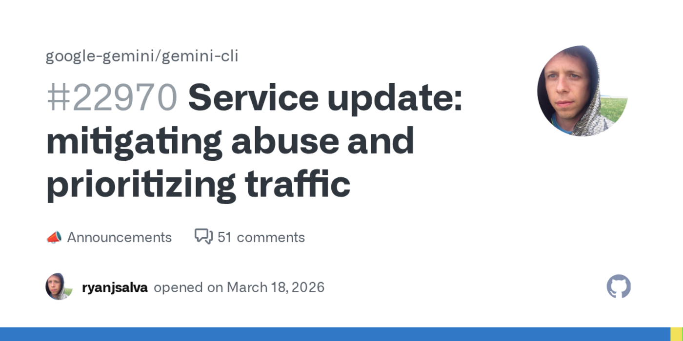 gemini cli shakeup abuse controls and traffic priorities