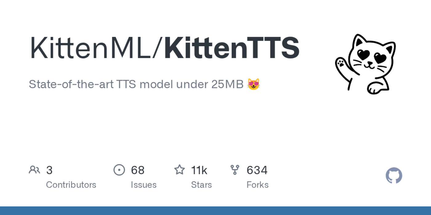show hn three new kitten tts models smallest less than 25mb