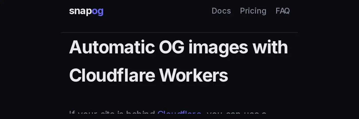 show hn og images to every page with a cloudflare worker no origin changes