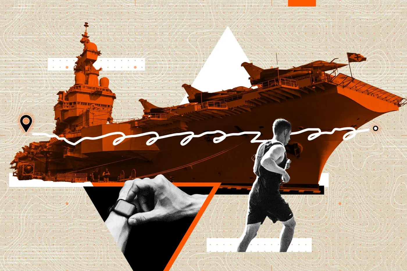 francex27s aircraft carrier located in real time by le monde through fitness app