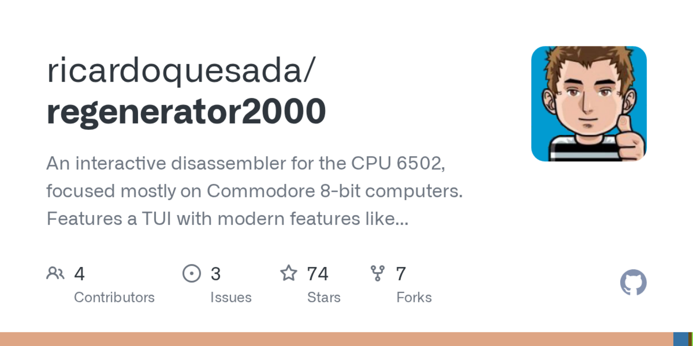 a 6502 disassembler with a tui a modern take on regenerator