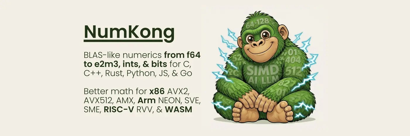 numkong 2x27000 mixed precision kernels for all